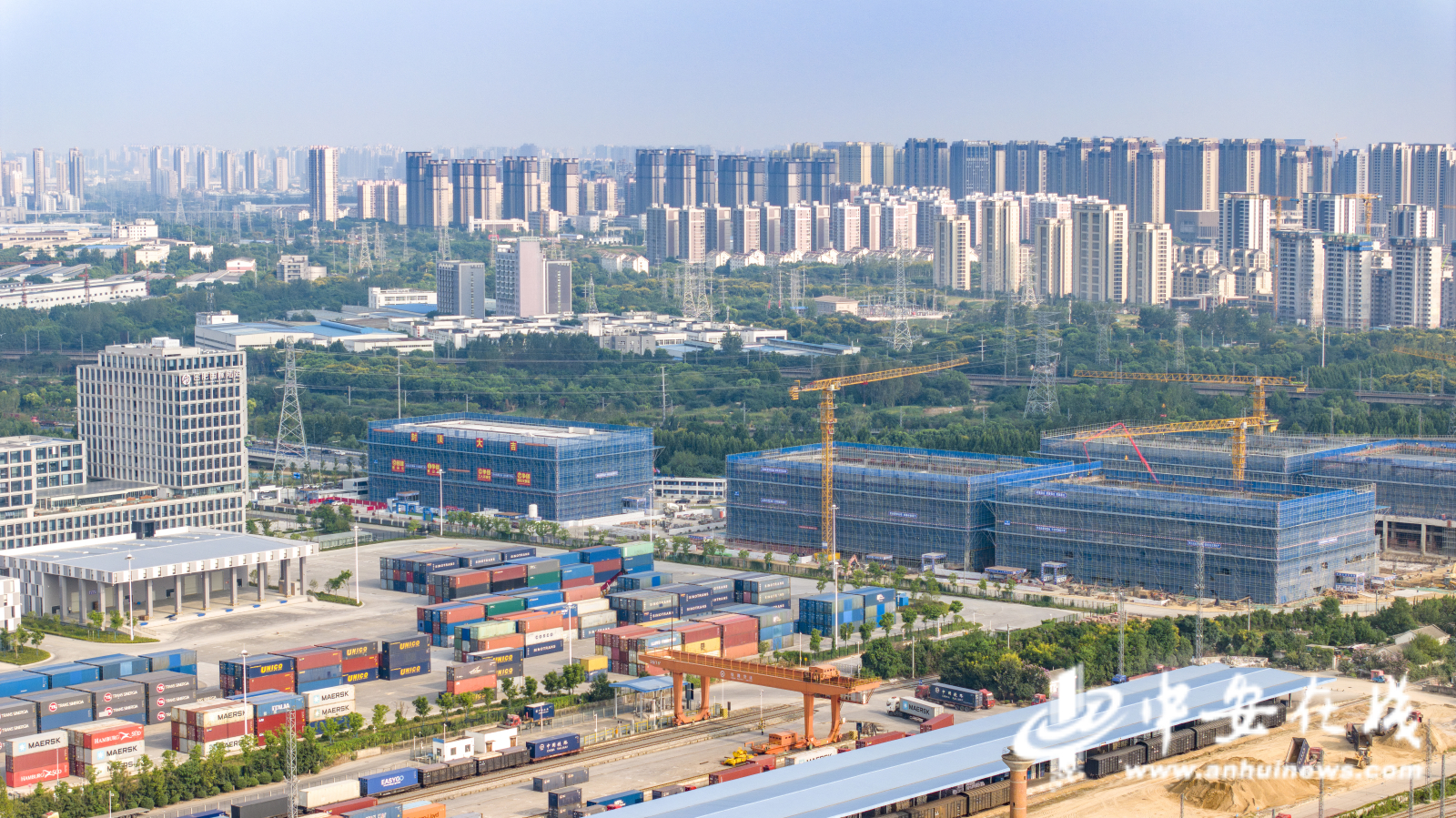 中歐班列重要集散中心——合肥國際陸港（二期）工程主體施工全部完成